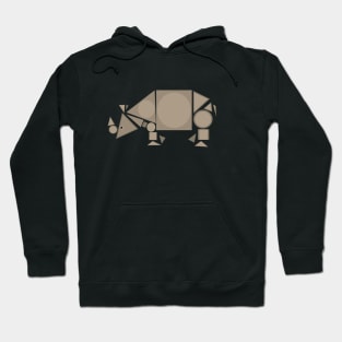 Geometric rhinoceros Hoodie